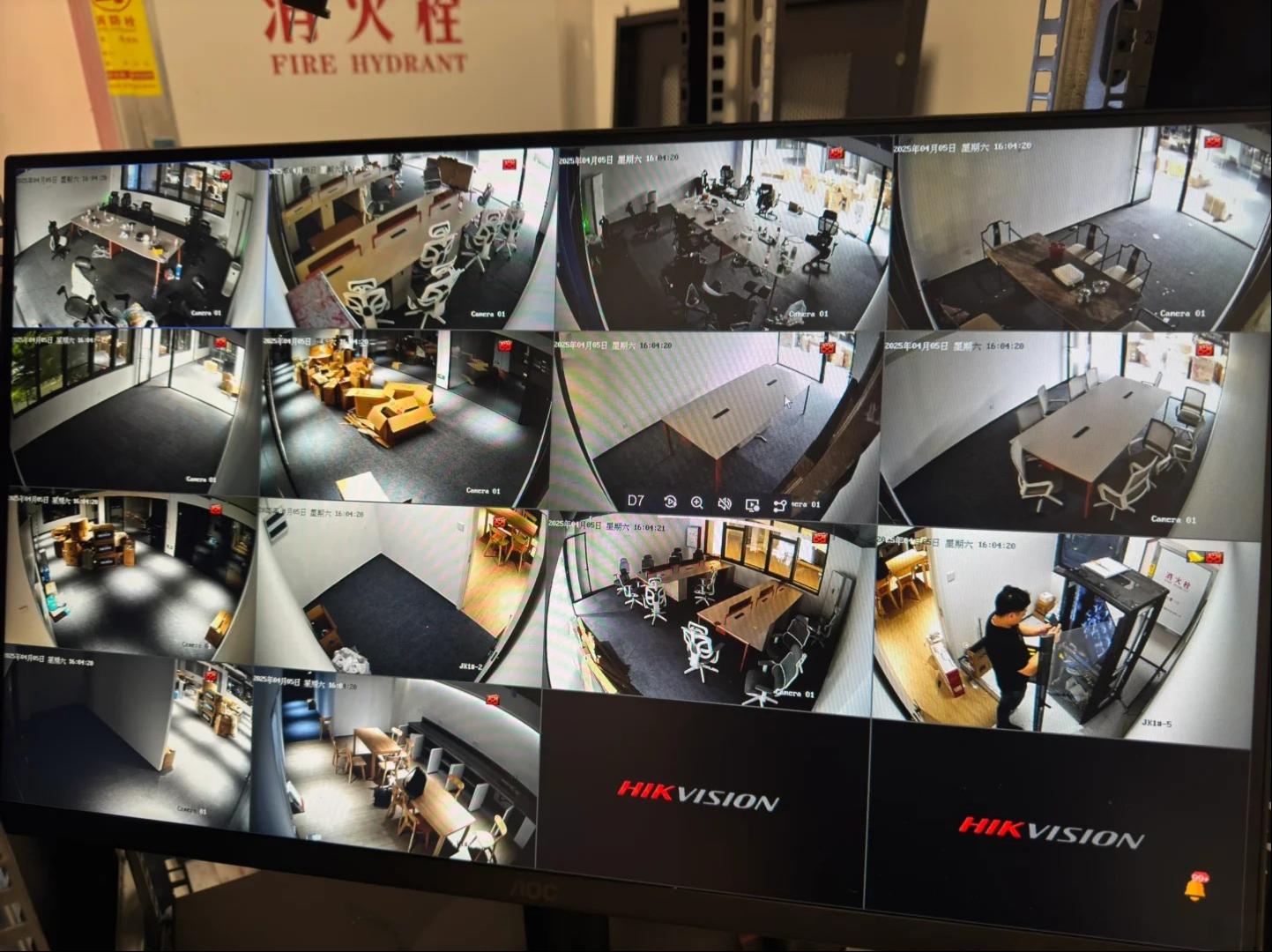 重庆某企业办公室海康威视监控摄像头安装案例